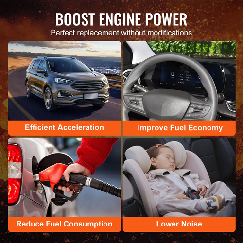 VEVOR Turbo στροβιλοσυμπιεστής με κιτ φλάντζας για κυβισμούς κινητήρα 1,5L-4,0L