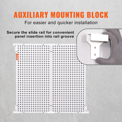 VEVOR Pegboard Wall Organizer 32&quot; x 32&quot;, 330LBS Loading Garage Metal Pegboard Organizer Wall Mount, 25PCS Tool Storage Kit με 2 μανταλάκια, γάντζους, δοχεία αποθήκευσης, ράφια ραφιών για κατάστημα γκαράζ αποθήκης