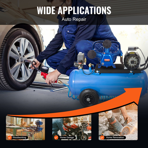 Κεφαλή αντλίας αεροσυμπιεστή VEVOR 10HP 17,5CFM @ 90PSI 3-κύλινδρος εμβόλου αντλίας