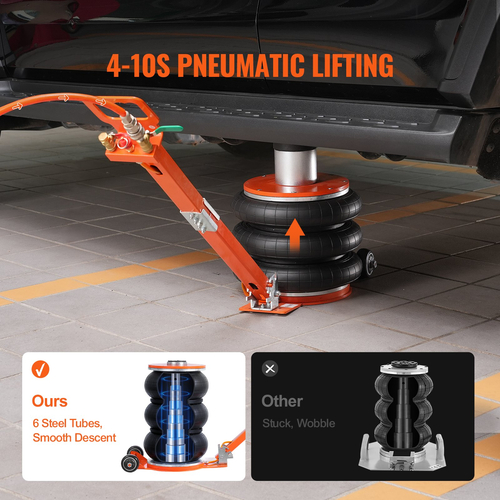 VEVOR Air Jack 5 Ton/11000 lbs Πνευματικός γρύλος με ψηλή κολόνα για Sedan