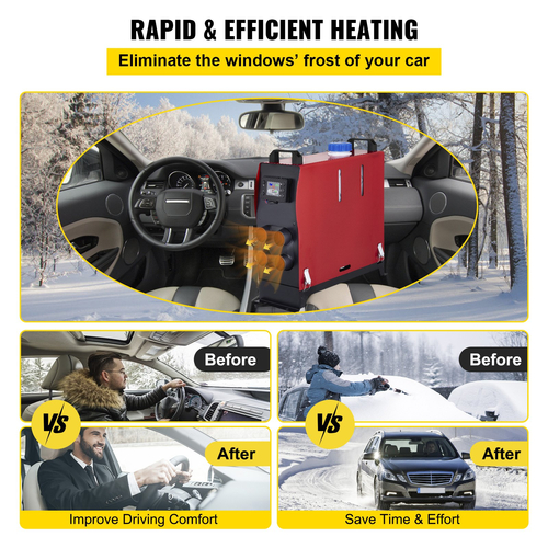 VEVOR 12V 5000W Air Diesel Fuel Heater with LCD for Boats Car Trucks Campervans