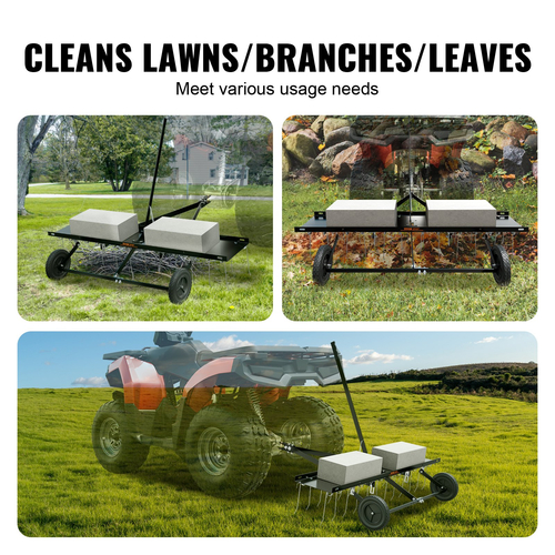 VEVOR Tow Behind Dethatcher 48&quot; Lan Dethatcher Rake για ATV ή Mower 24 Tines