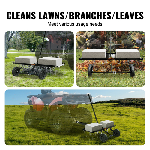 VEVOR Tow Behind Dethatcher 40&quot; Lan Dethatcher Rake για ATV ή Mower 20 Tines