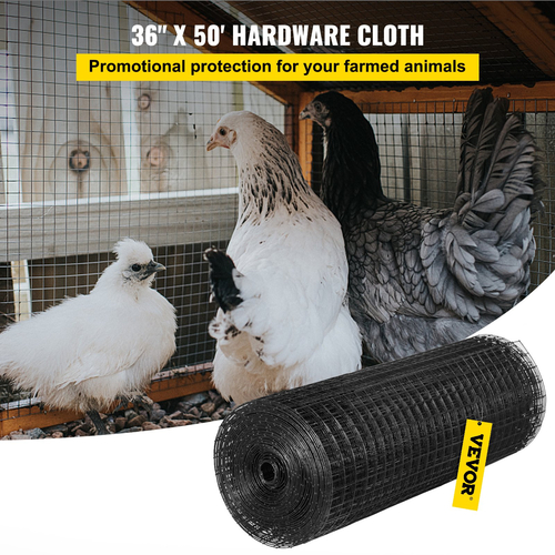 Υφασμάτινο ύφασμα VEVOR, 36 \&quot; x 50 \&#039; &amp; 1 \&quot; x 1 \&quot; μέγεθος πλέγματος, γαλβανισμένο ατσάλι με επίστρωση βινυλίου 16 διαμετρήματος περίφραξη από σύρμα κοτόπουλου με μια πένσα κοπής &amp; ένα ζευγάρι υφασμάτινα γάντια, για περίφραξη κήπου και περιβλήματα για κατοικίδια,