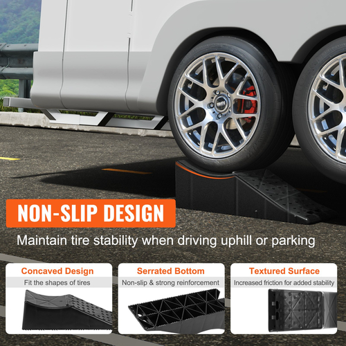VEVOR Car Plastic Tandem Wheel Change Ramp Caravan Motor Home 20000 lbs 2-pack