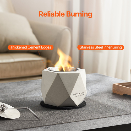 VEVOR Επιτραπέζιο Fire Pit Bowl Τζάκι από σκυρόδεμα Εσωτερικό εξωτερικό για Αίθριο