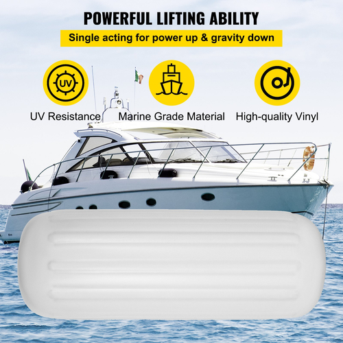 VEVOR 4 NEW Φτερά σκάφους με ραβδώσεις 10&quot; x 28&quot; Κεντρικοί προφυλακτήρες οπών Προστασία πρόσδεσης