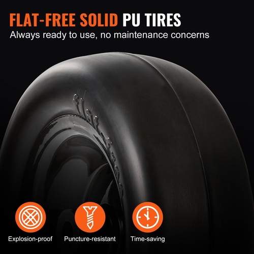Ελαστικά VEVOR Lan Mower Tires with Rim, 11x4-7&quot; Tubeless Tractor Tires, 2-pack Tire and Wheel Assemby, Flat-free Tire PU, 3,4&quot; Centered Hub, 3/4&quot; Bushing Size, 20 PCS Adapters for Riding Mowers Lawn Tractors