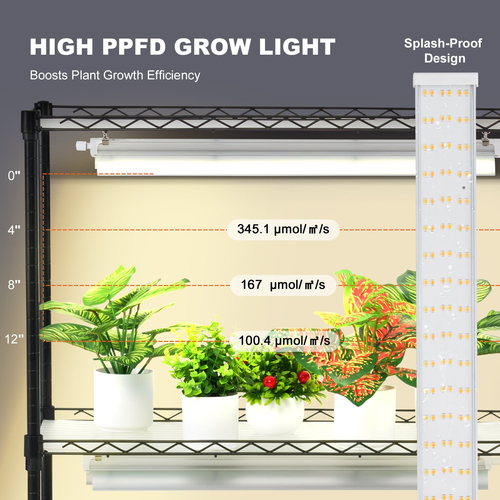 Βάση φυτών VEVOR με φώτα ανάπτυξης 6 επιπέδων 150W 70,9&quot; Ψηλό ράφι ανάπτυξης φυτών