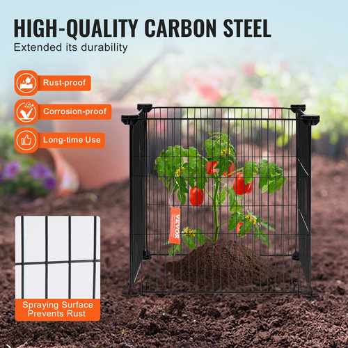 VEVOR 5 Pack Plant Protector from Animals 15,35&#039;&#039; x 15,35&#039;&#039; Metal Plant Cage