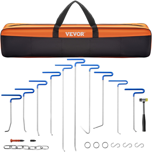 Κιτ αφαίρεσης βαθουλωμάτων VEVOR Rods, 20 τμχ Ράβδοι επισκευής βαθουλωμάτων χωρίς βαφή, ράβδοι βαθουλώματος από ανοξείδωτο χάλυβα, εργαλεία επισκευής βαθουλωμάτων ουράς φάλαινας, επαγγελματικό εργαλείο αφαίρεσης βαθουλωμάτων από χαλάζι, για μικρά βαθουλώματα, σκάλες πόρτας και ζημιές από χαλάζι