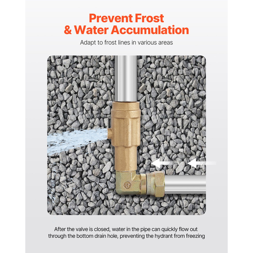 Χυτοσίδηρος βαρέως τύπου VEVOR Frost Proof Yard Hydrant 39&#039;&#039; Μήκος 12&#039;&#039; Βάθος Θάψεως