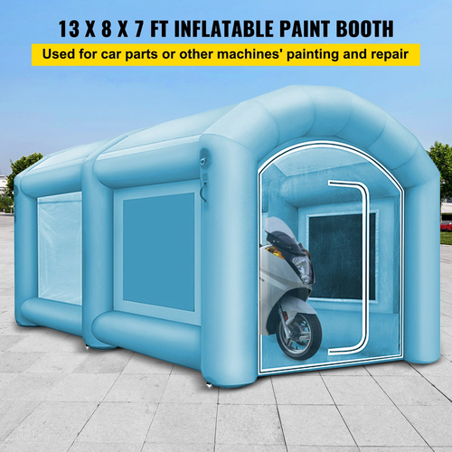 VEVOR 13 x 8 x 7FT Φουσκωτό Θάλαμο Σπρέυ Σκηνή Φουσκωτό Θάλαμο Βαφής Σκηνή Θαλάμου Βαφής Αυτοκινήτου Giant Workstation 210D Oxford Fabric with 2 Blowers