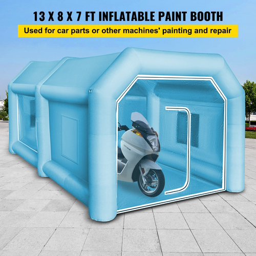 Φουσκωτός θάλαμος ψεκασμού Paint Tent Paint Car Ανθεκτικό στη φλόγα 2 Blowers Capacious