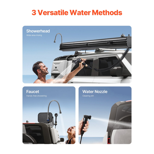 VEVOR 7 Gal Roof Rack Tank Water Φορητή δεξαμενή νερού με πάνελ προστασίας από πιτσιλίσματα