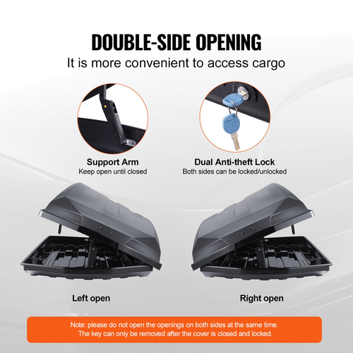 VEVOR Rooftop Cargo Carrier 22 Cubic Feet Luggage Storage Box ABS για αυτοκίνητα SUV