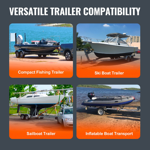 VEVOR Boat Trailer Guide, 0,7M Adjustable Design Short Bunk Guide-Ons, 2PCS Rustproof Galvanized Steel Pole Guide trailer, Heavy Duty Roller Guide, for Ski Boat, Fishing Boat or Sailboat Trail