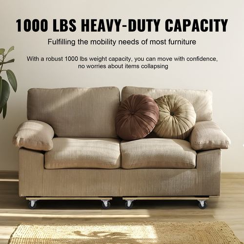 VEVOR Furniture Dolly, 1000 lbs Κάθε χωρητικότητα φόρτωσης, 2 πακέτα, 18&quot; x 30&quot;, 8 x 3&quot; PP περιστρεφόμενοι τροχοί, βαρέως τύπου έπιπλα σκληρού ξύλου Moving Dolly, Mover&#039;s Dolly, Κινητό καρότσι με ρόδες για βαριά έπιπλα