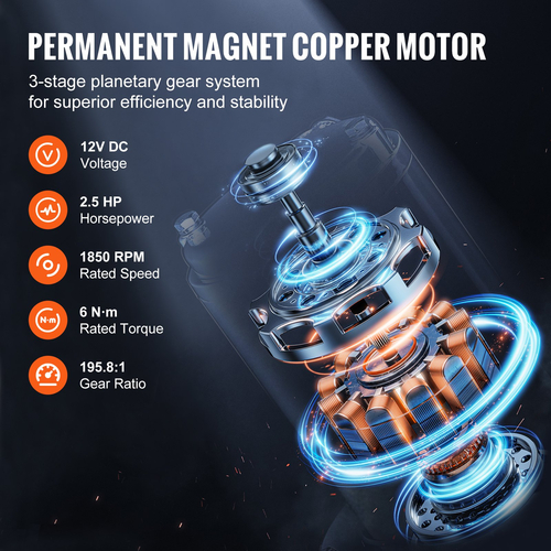 VEVOR Electric Winch for Truck 6000 lb Synthetic Rope αδιάβροχο τηλεχειριστήριο