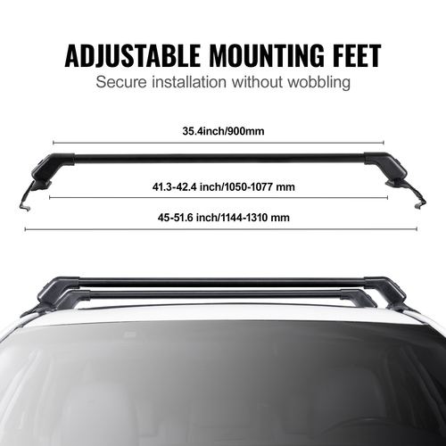 VEVOR Universal Roof Rack Crossbar για γυμνή οροφή οχήματος από αλουμίνιο με κλειδαριά