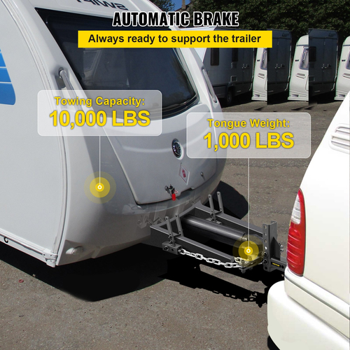 Κοτσαδόρος κατανομής βάρους VEVOR, κοτσαδόρος 1000 lb Tongue Capacity Load Load με έλεγχο ταλάντωσης, 2&quot; μπάλα &amp; 4&quot; Drop/Rise &amp; 4 αλυσίδες &amp; γενικός βραχίονας πλαισίου, ρυμούλκηση τρέιλερ χωρίς αναπήδηση