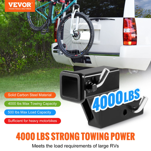 VEVOR Trailer Hitch Riser Tow Adapter Extender για δέκτη 2&quot; με ανύψωση/πτώση 4
