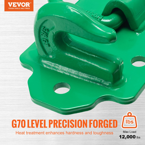 VEVOR 3/8&quot; Γάντζοι κάδου για τρακτέρ Grade 70 Steel Grab Hooks 12.000 lbs για RV UTV