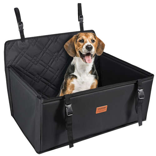 Κάθισμα αυτοκινήτου VEVOR Dog Booster Κάθισμα αυτοκινήτου Κάθισμα κατοικίδιων ζώων για σκύλους SML έως 48,5 λίβρες Μαύρο