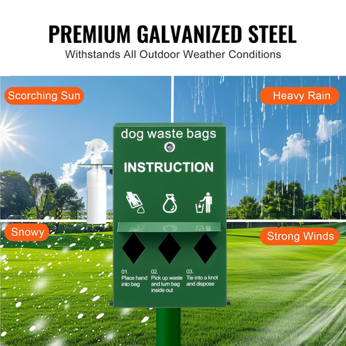 VEVOR Dog Waste Station Bag Dispenser with 600 Bags Lockable Dog Poop Poop Tres