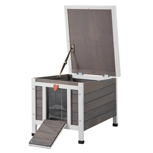 VEVOR Outdoor Cat House Ξύλινο Καταφύγιο Feral Cat με Πτερύγια Πόρτας Οροφής &amp; PVC