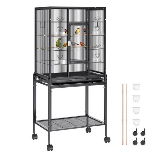VEVOR 54 ιντσών Standing Large Bird Cage Carbon Steel Flight Bird Cage Rolling