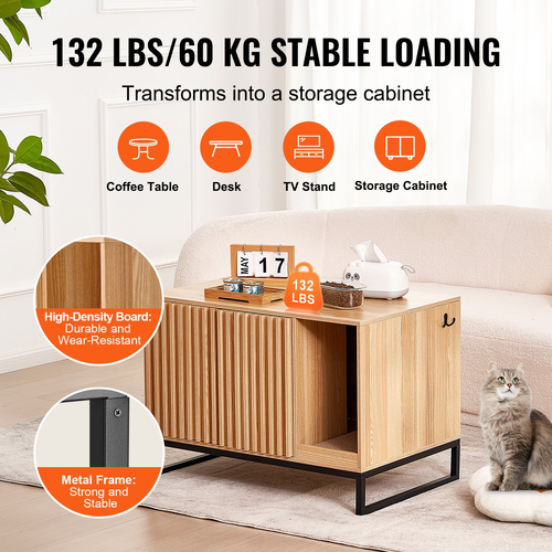 Έπιπλα VEVOR Litter Litter Box Κρυφό Κουτί απορριμάτων Έπιπλα 31,5&quot; L x 20&quot; Π x 22&quot; Υ