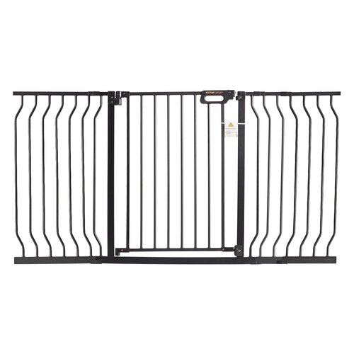 VEVOR Baby Gate, 29,5&quot;-57,8&quot; Extra Wide, 30&quot; High, Dog Gate για τις πόρτες και το σπίτι σκάλες, Easy Step Walk Thru Auto Close Child Gate Πόρτα ασφαλείας για κατοικίδια με κιτ τοποθέτησης πίεσης και κιτ τοποθέτησης στον τοίχο, μαύρο