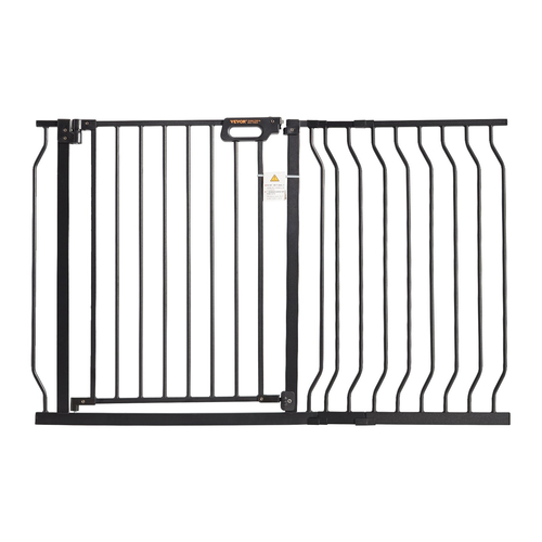VEVOR Baby Gate, 29,5&quot;-48,4&quot; Extra Wide, 30&quot; High, Dog Gate για τις πόρτες και το σπίτι σκάλες, Easy Step Walk Thru Auto Close Child Gate Πόρτα ασφαλείας για κατοικίδια με κιτ τοποθέτησης πίεσης και κιτ τοποθέτησης στον τοίχο, μαύρο