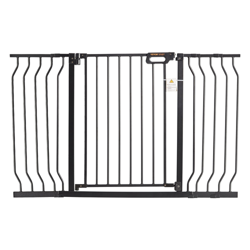 VEVOR Baby Gate, 29,5&quot;-53&quot; Extra Wide, 30&quot; High, Dog Gate για σκάλες Πόρτες και σπίτι, Easy Step Walk Thru Auto Close Child Gate Πύλη ασφαλείας κατοικίδιων ζώων με κιτ τοποθέτησης πίεσης και κιτ τοποθέτησης στον τοίχο, μαύρο