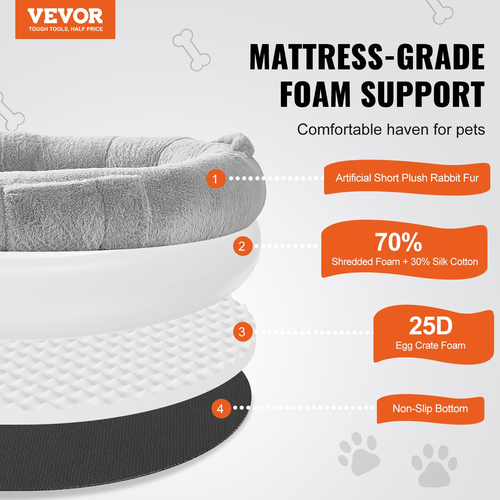 VEVOR Human Dog Bed 68x35x10 in Large Human Size Skill Sweet Faux Rabbit Fur