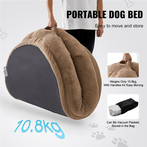 VEVOR Human Dog Bed 72x48x10 in Large Human Size Skill Beuable Faux Rabbit Fur