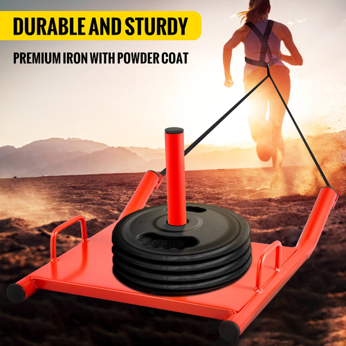 VEVOR Weight Sled Push Pull Heavy High Training Sled Drag Fitness Προπονητικό έλκηθρο ταχύτητας HD για αθλητική άσκηση και προπόνηση ενδυνάμωσης (κόκκινο)
