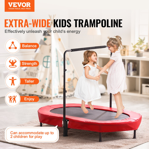 VEVOR 56&quot; Τραμπολίνο για παιδιά Πτυσσόμενο Μίνι Τραμπολίνο για νήπια για εσωτερικούς χώρους