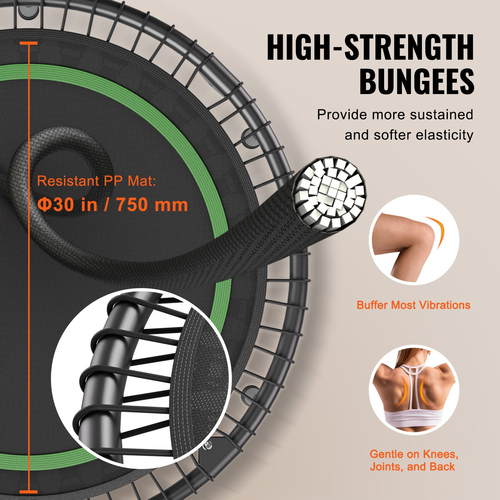 VEVOR 40&quot; Πτυσσόμενο Mini Fitness Trampoline Adults Indoor Exercise Rebounder
