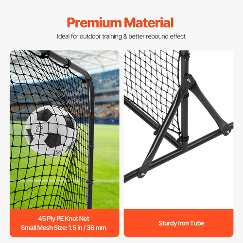 VEVOR 6x4FT Soccer Rebound Trainer Εξοπλισμός προπόνησης ποδοσφαίρου Διχτύ διπλής όψης