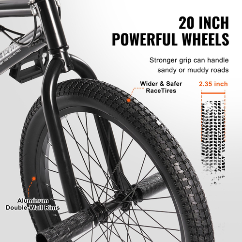 Ποδήλατο VEVOR 20 ιντσών BMX Ποδήλατο ελεύθερου στυλ ανδρών Παιδικό BMX ποδήλατο Hi-Ten Steel πλαίσιο