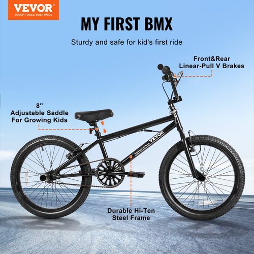 Ποδήλατο VEVOR 20 ιντσών BMX Ποδήλατο Freestyle Ανδρικό Παιδικό BMX ποδήλατο Hi-Ten Steel πλαίσιο