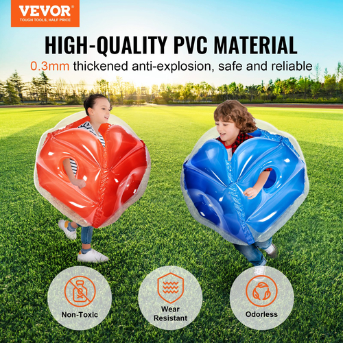 Φουσκωτές μπάλες προφυλακτήρα VEVOR 2-pack 2FT/0,6M μπάλες σούμο Zorb από PVC σώματος για παιδιά