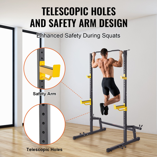 VEVOR Squat Stand Power Rack Ρυθμιζόμενο Βάρος Barbell Heavy Duty Βάρος Γυμναστήριο για το σπίτι