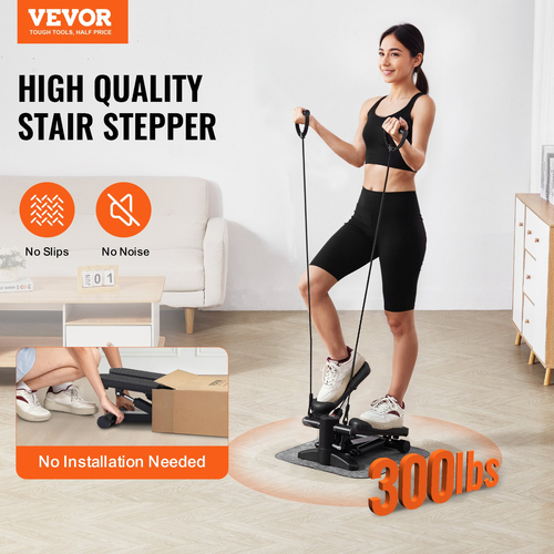 Βήμα σκάλας VEVOR για άσκηση στο σπίτι Mini stepper με ζώνη αντίστασης