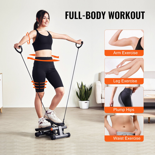 Βήμα σκάλας VEVOR για άσκηση στο σπίτι Mini stepper με ζώνη αντίστασης
