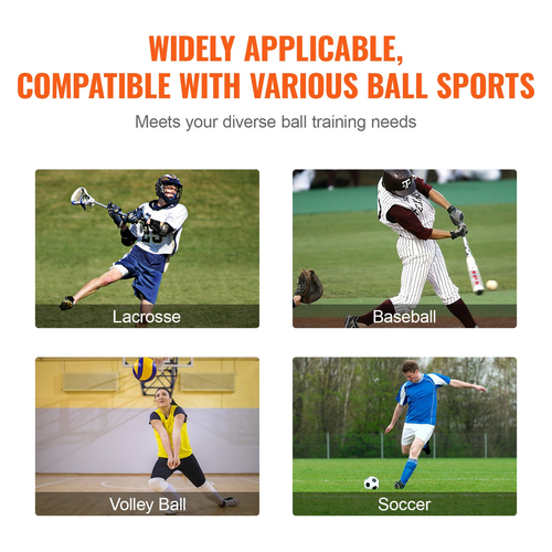 VEVOR Lacrosse Rebounder για Backyard, 4x7 Ft Volleyball Bounce Back Net, Pitchback Throwback Baseball Softball Return Training Screen, Ρυθμιζόμενη γωνία σκοποβολής Πρακτική Τείχος προπόνησης με στόχο