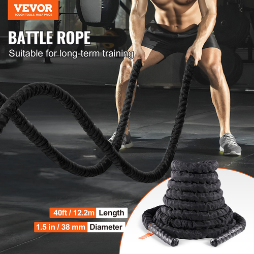 VEVOR Battle Rope 1,5&quot; 40 Ft Γυμναστική Προπόνηση Ενδυνάμωσης Σχοινί γυμναστικής