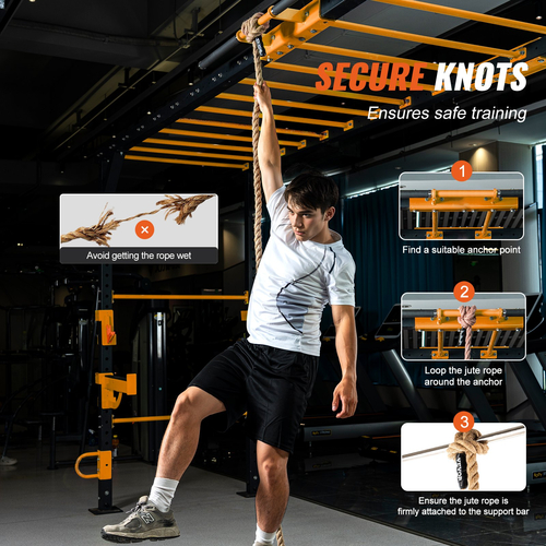 VEVOR 1&quot;x50FT Gym Climbing Rope Fitness Strength Training Rope Άσκηση για το σπίτι